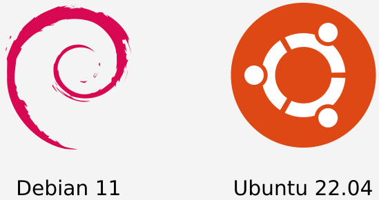 Логотипы систем Debian и Ubuntu